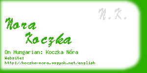 nora koczka business card