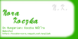 nora koczka business card